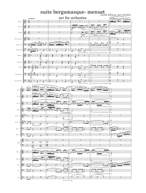 Suite Bergamasque, No.2 (Menuet) for Symphony Orchestra – Claude Debussy/Guy Shtadler