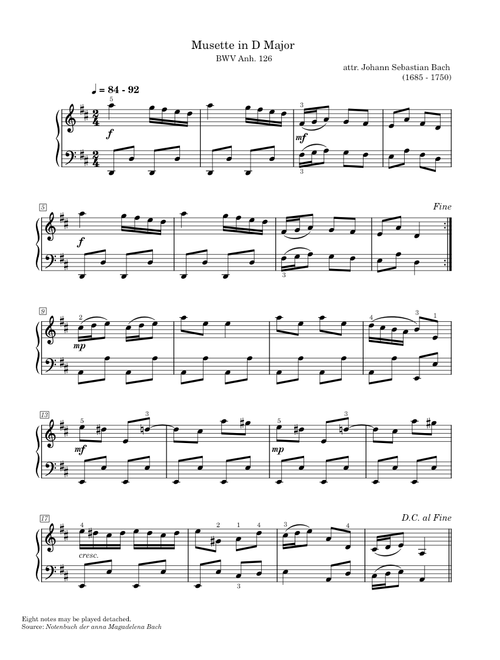 Musette in D major – Johann Sebastian Bach