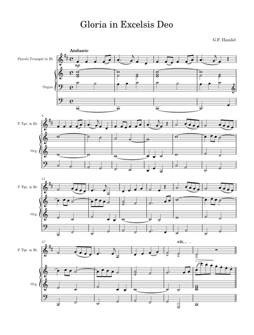 Gloria in Excelsis Deo (As Played By Maurice Andre)