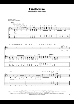 ファイアーハウス 楽譜 FIREHOUSE スコア BAND SCORE Play Official version of Firehouse Sheet Music by KISS for