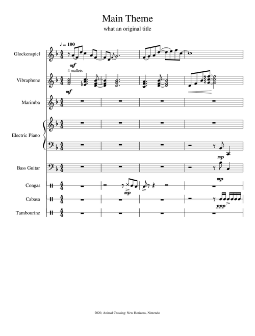 Trailer Theme (AC:NH) but for a small front ensemble