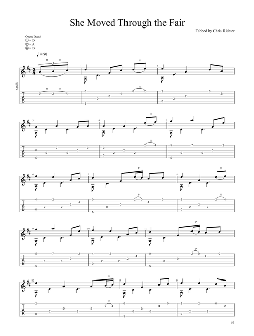 She Moved Through the Fair (Arr. Chris Richter) - Traditional (Solo Guitar)