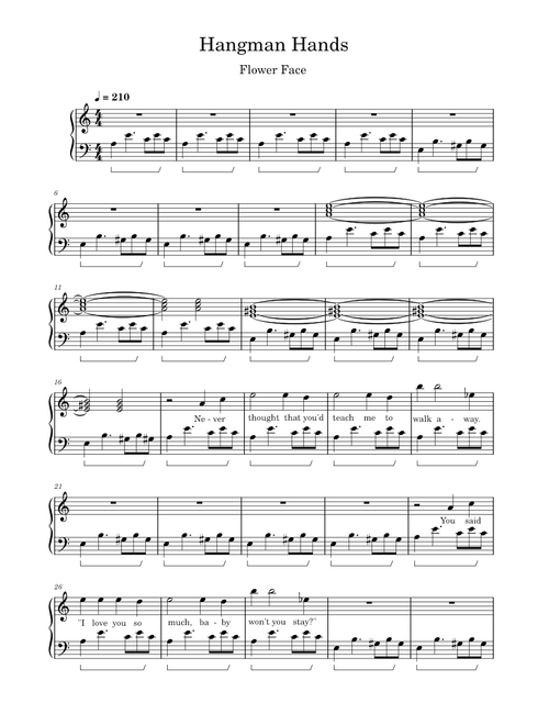 Hangman Hands – Flower Face