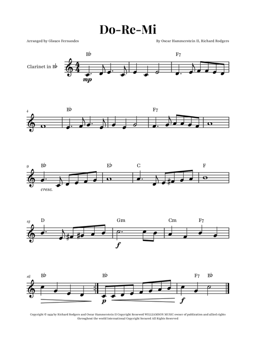 Do-Re-Mi (Arr. Glauco Fernandes) - Various Artists (Clarinet Solo)