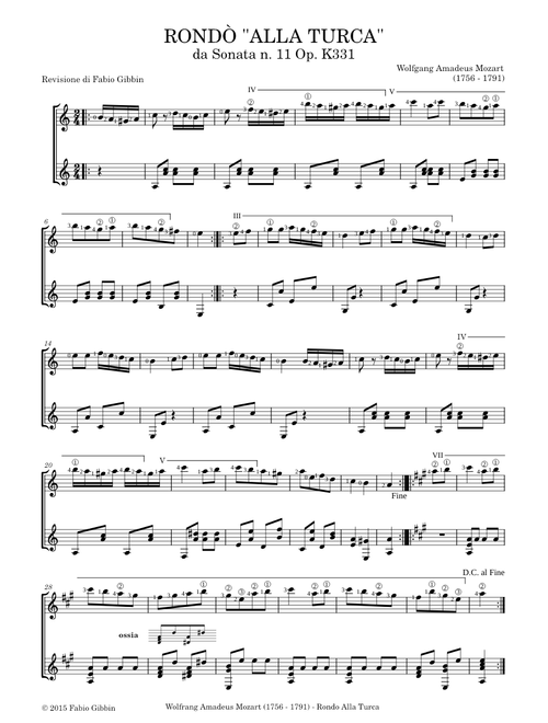 Rondò alla turca - Wolfang Amadeus Mozart