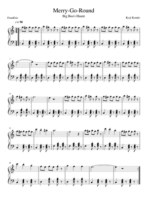 Merry-Go-Round (Super Mario 64) Sheet Music for Piano, Accordion