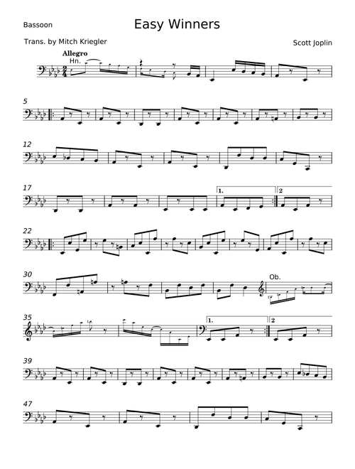 Easy Winners - Scott Joplin