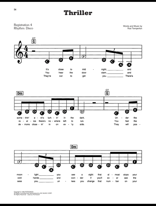 Thriller - Michael Jackson (E-Z Play Today)