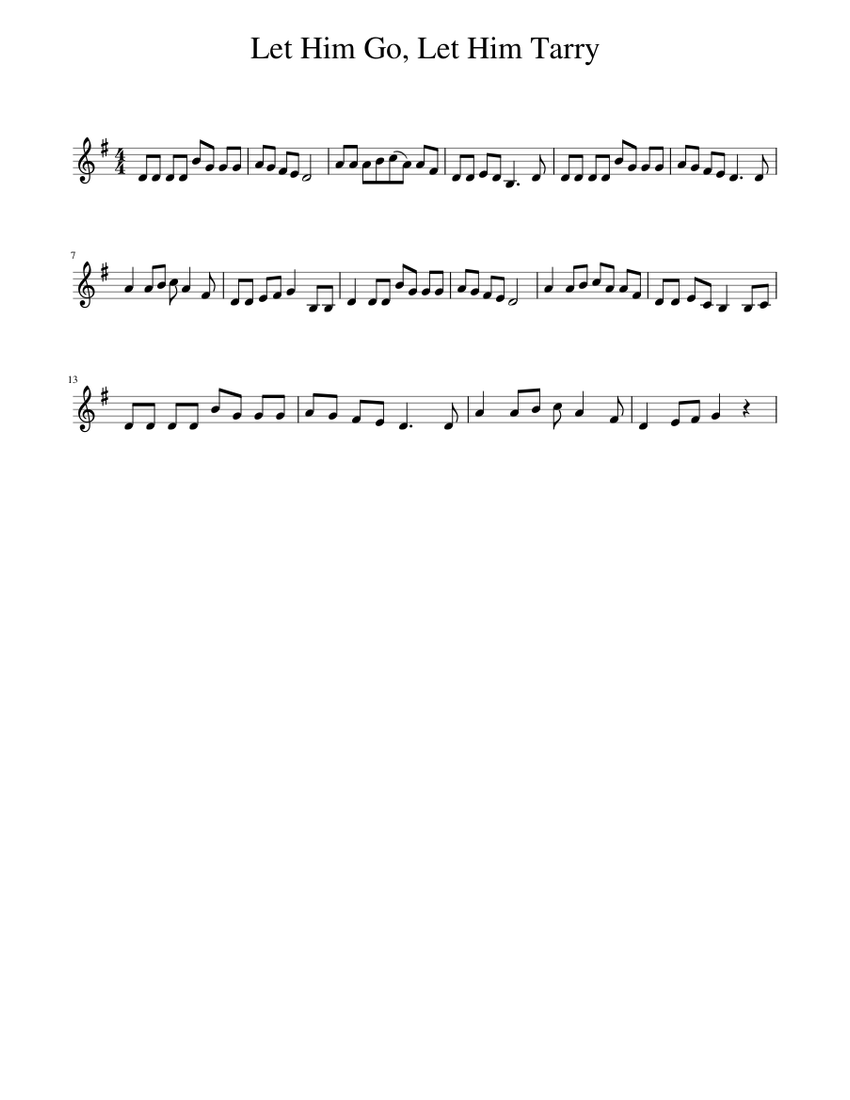 Let Him Go, Let Him Tarry piano tutorial Let Him Go, Let Him Tarry piano tutorial