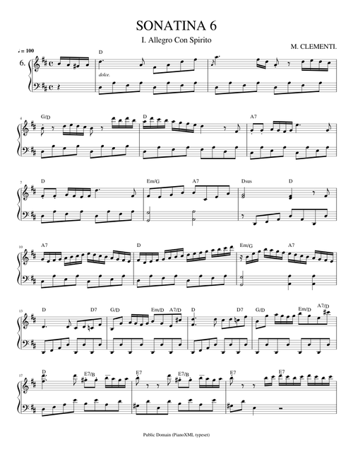 Clementi Sonatina 6 (Op 36, No. 6)