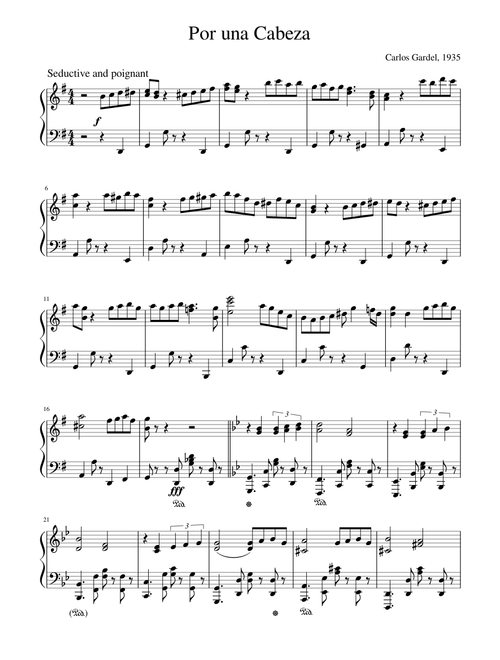 TANGO: POR UNA CABEZA