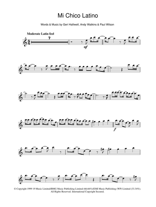 Mi Chico Latino - Geri Halliwell (Alto Sax Solo)