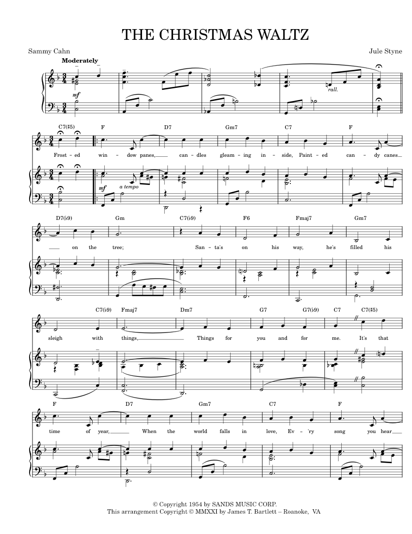 The Christmas Waltz piano tutorial