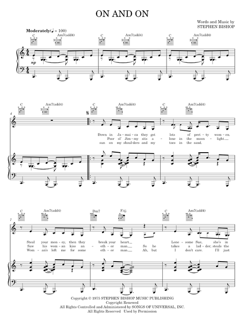 On and on - Stephen Bishop (Piano-Vocal-Guitar)
