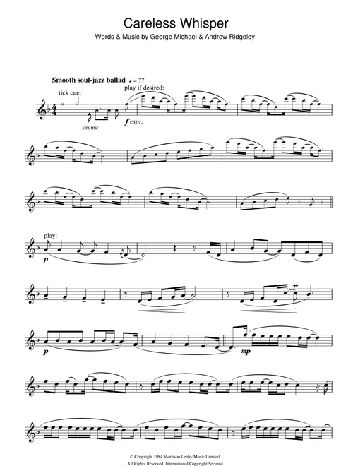 Careless Whisper - George Michael (Flute Solo)