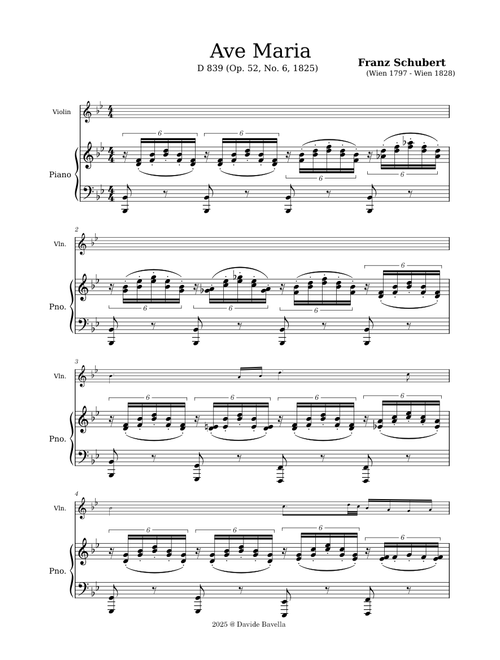 F. Schubert | Ave Maria Op. 52 No. 6 | D 839