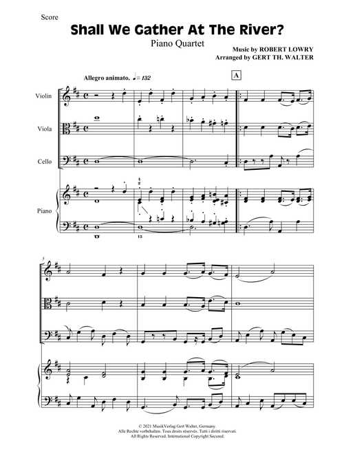 Shall We Gather At The River (Arr. Gert Th. Walter) - Robert Lowry (String Ensemble)