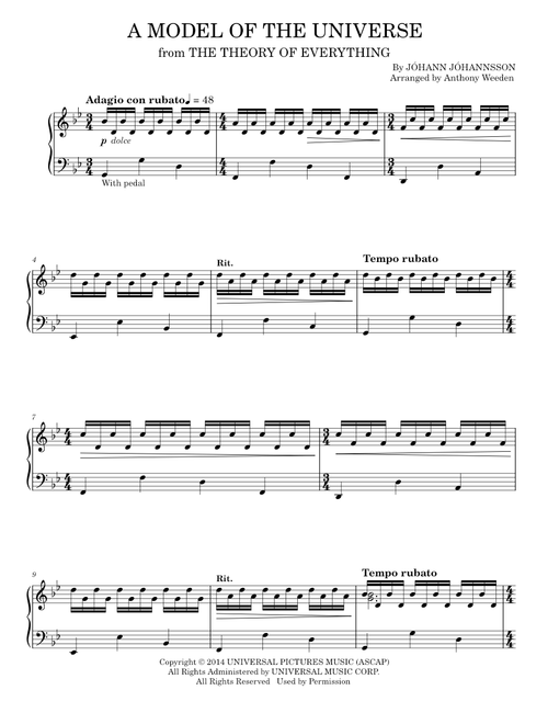 A Model of the Universe - Johann Johannsson (Piano Solo)