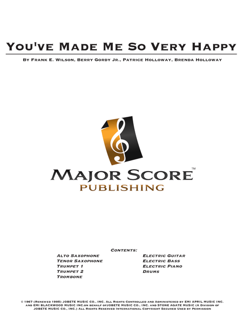 You've Made Me So Very Happy (Arr. MAJOR SCORE PUBLISHING TM.) - Brenda Holloway (Large Ensemble)