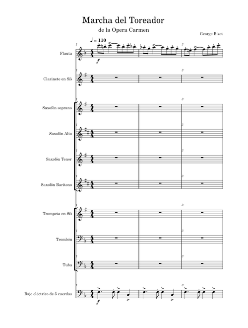 Les Toréadors – Georges Bizet Les Toréadors – Carmen - Georges Bizet Carmen
