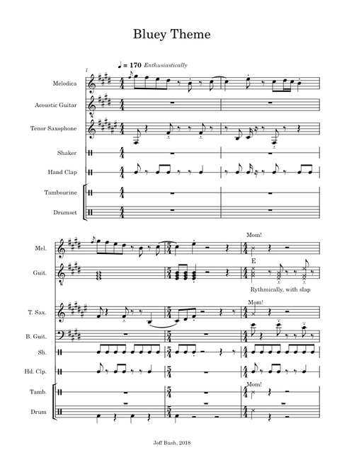 "Bluey" Opening Theme - Joff Bush