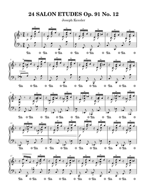 Joseph Kessler - 24 Salon Etudes Op. 91 No. 12