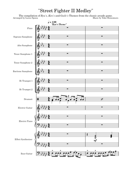 Street Fighter II Medley (Ryu's, Ken's, Guile's) Arr. Lucas Spanu