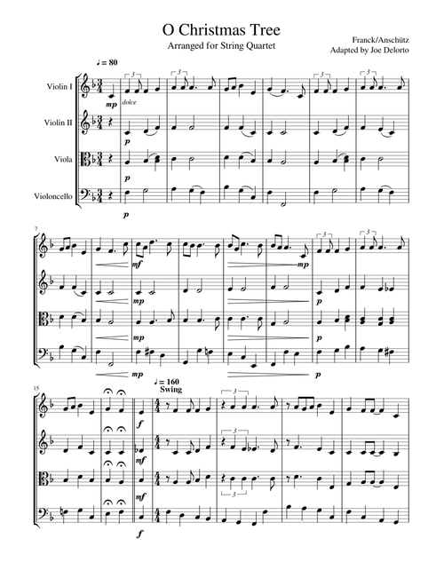 O Christmas Tree - String Quartet