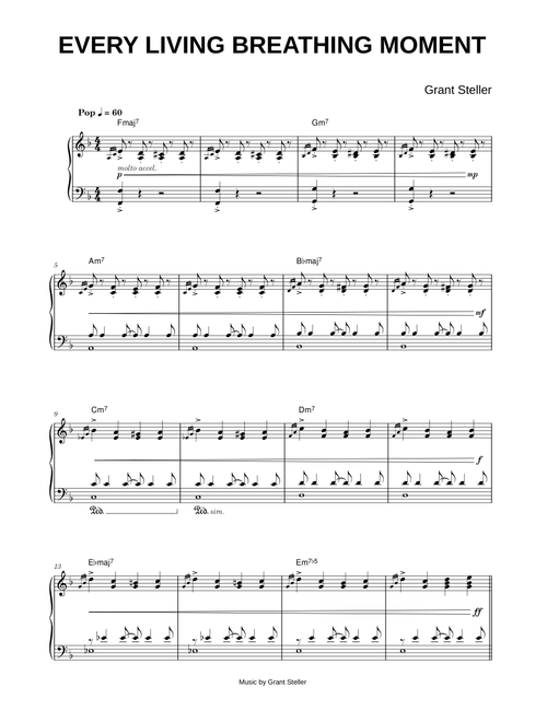 Every Living Breathing Moment - Grant Stellar (Piano)