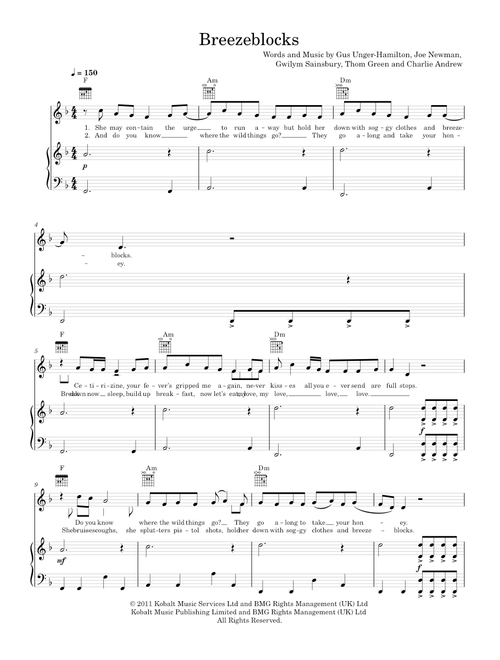 Breezeblocks - Alt-J (Piano-Voice-Guitar)