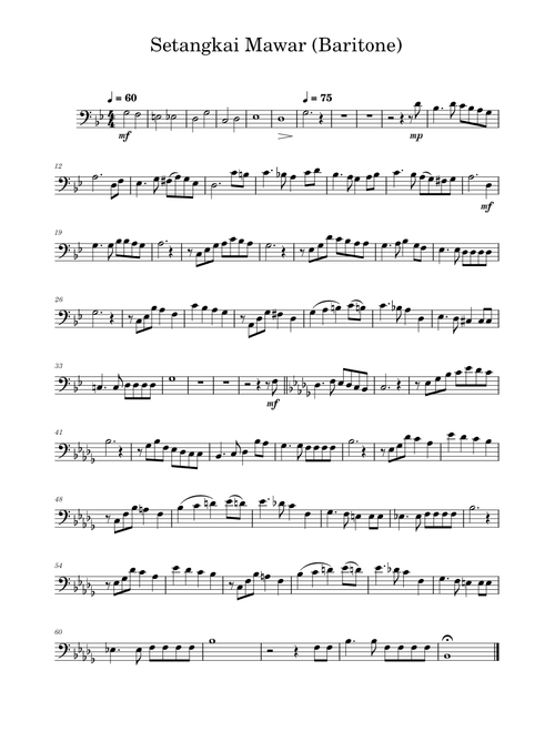 Setangkai Mawar  (Baritone)