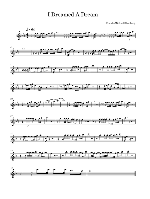 I Dreamed A Dream – Claude-Michel Schonberg