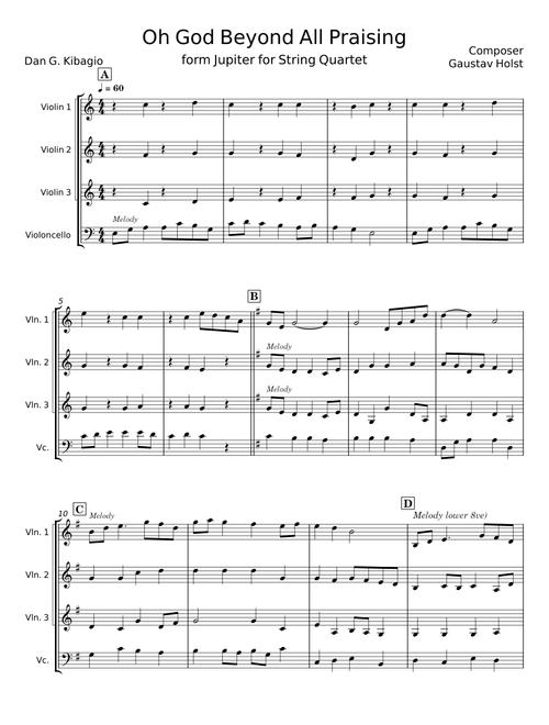 Oh God Beyond All Praising - Gustav Holst