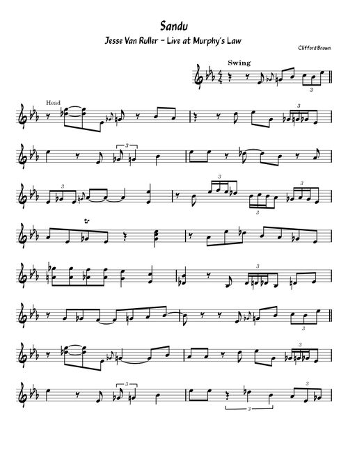 Sandu - Clifford Brown/Jesse Van Ruller