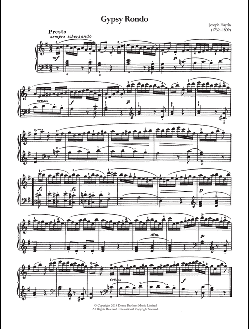 Gypsy Rondo - Franz Joseph Haydn (Piano Solo)