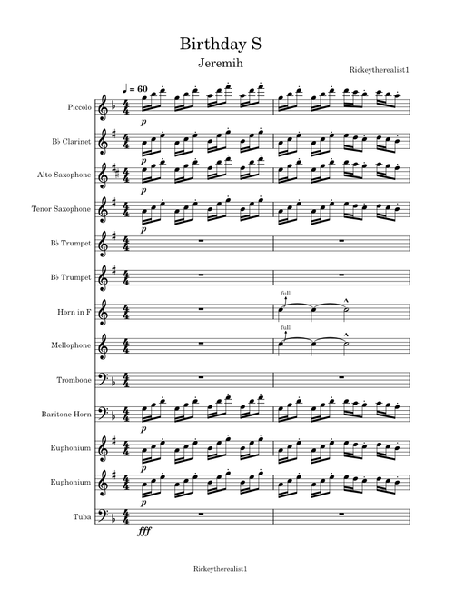 Jeremih "Birthday $ex" Band Arrangement