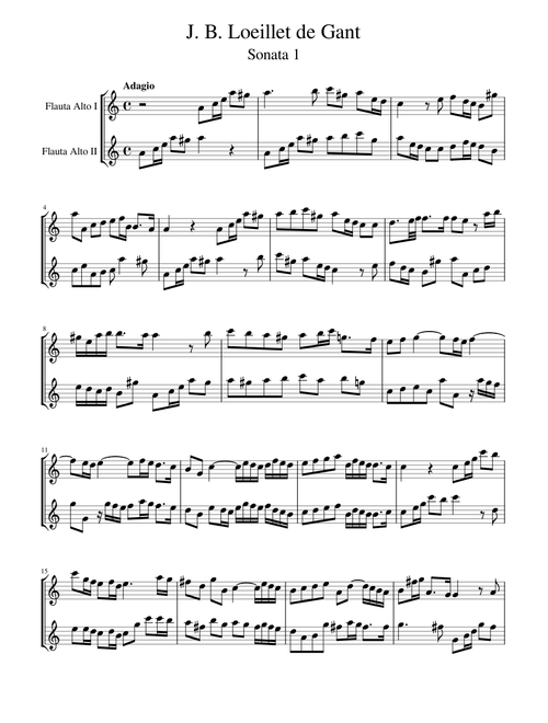 Sonata 1 (full) - Loeillet (two recorders)