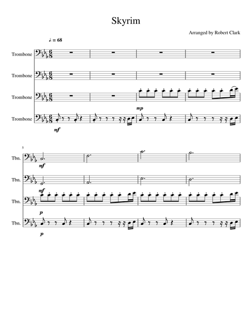 Skyrim - Trombone Quartet