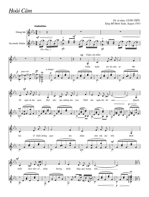 HOÀI CẢM - Cung Tiến