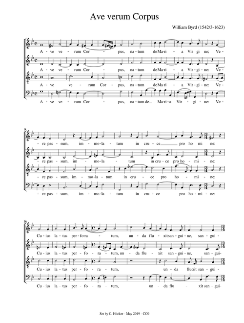 Byrd, William - ave verum corpus