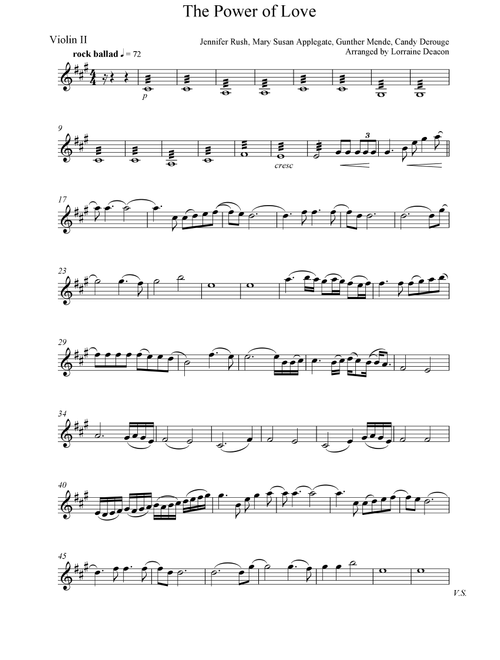 The Power Of Love (Arr. Lorraine Deacon) - Laura Brannigan (String Quartet)