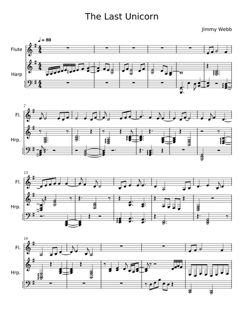 The Last Unicorn - Jimmy Webb