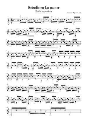 Study in a minor – Dionisio Aguado Study In A Minor - Aguado Sheet ...