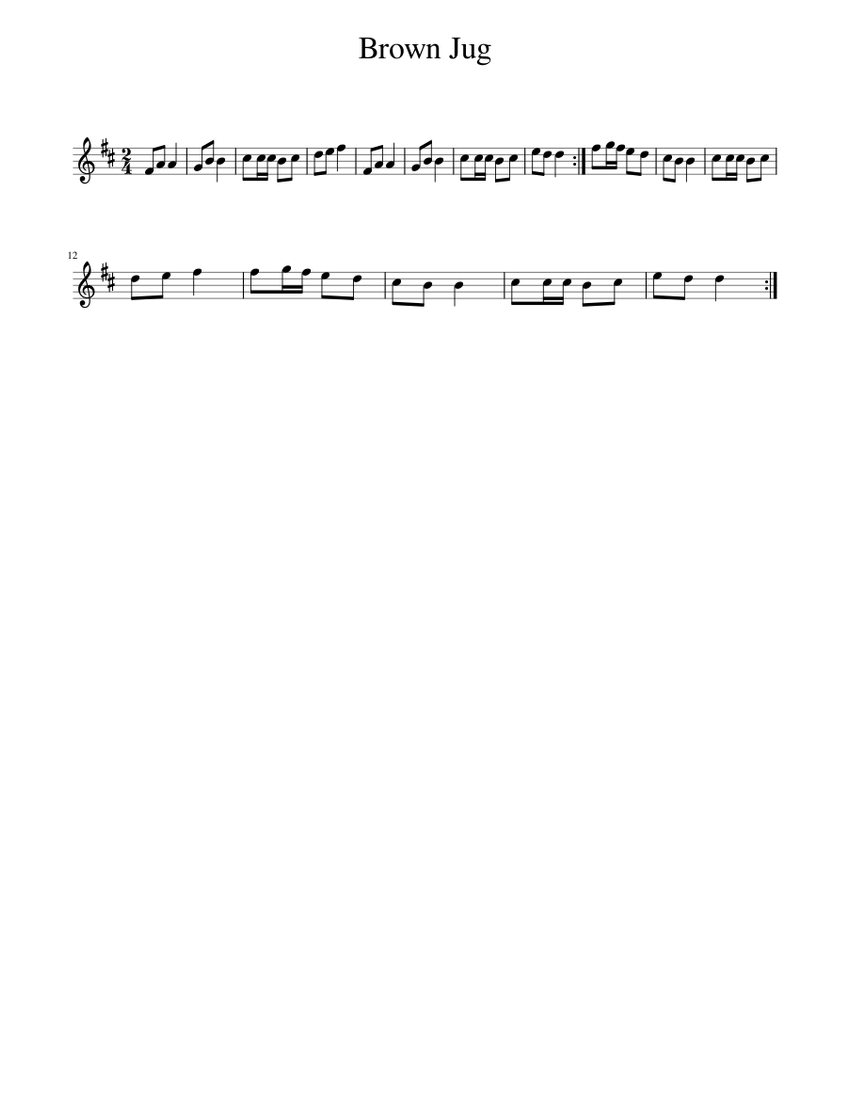 Sheet music cover image for Little Brown Jug for piano, solo, easy difficulty