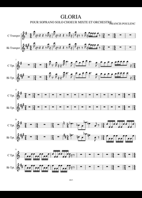 Francis Poulenc Gloria 楽譜 Poulenc Gloria Sheet Music PDF | PDF