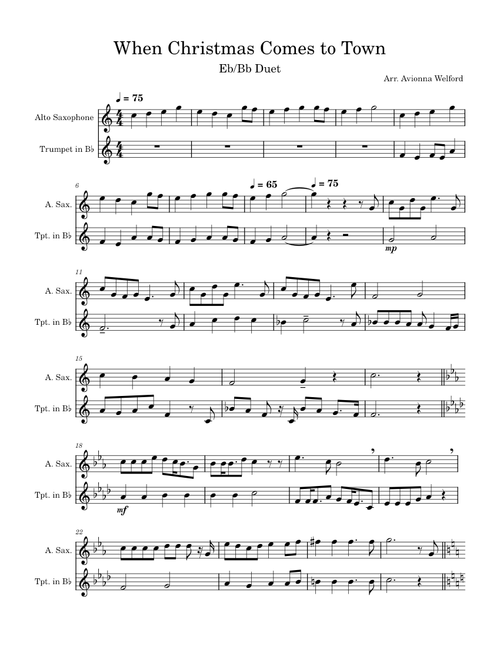 When Christmas Comes To Town – Alan Silvestri When Christmas Comes to Town Duet