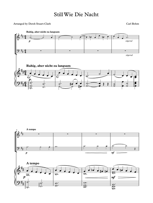 Still Wie Die Nacht (Arr. Derek STUART-CLARK) (String Ensemble)