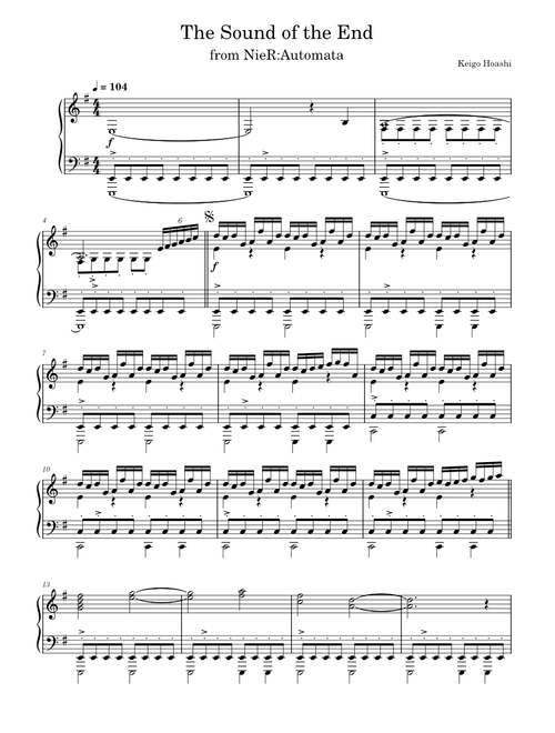 "The Sound of the End" - Keigo Hoashi (from NieR: Automata)