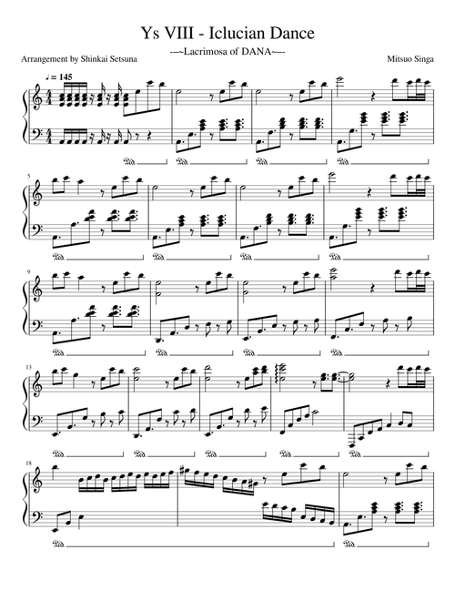 Ys Music sheet music by frolicchris | Play, print, and