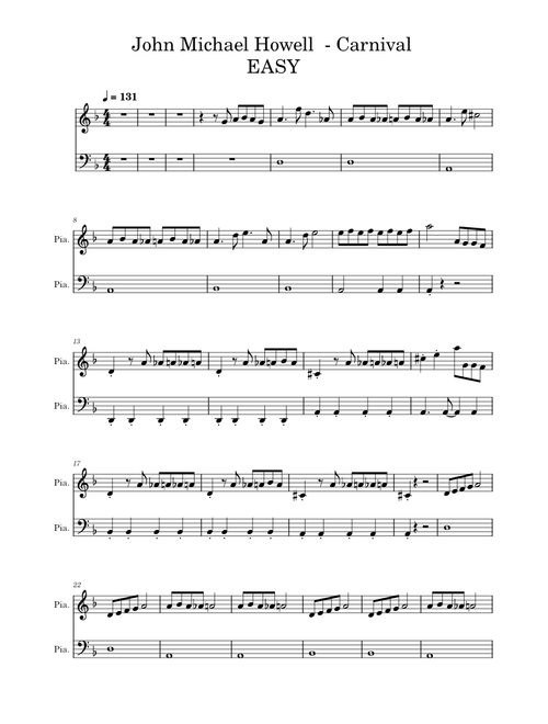 John Michael Howell - Carnival EASY